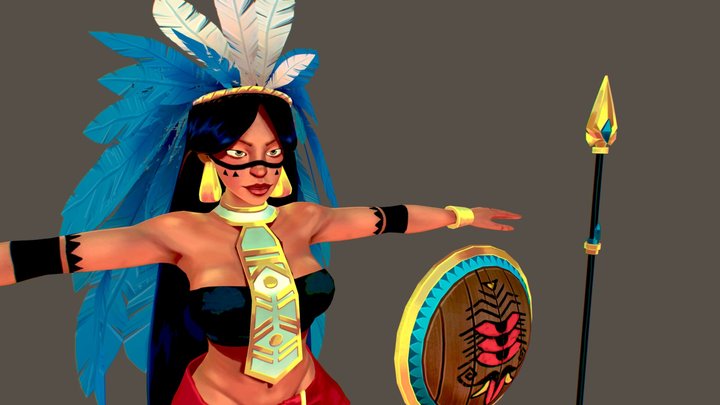 Tribal Warrior 3D Model