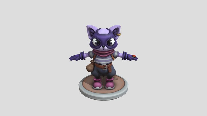 Raccoon Thief A POSE 3D Model