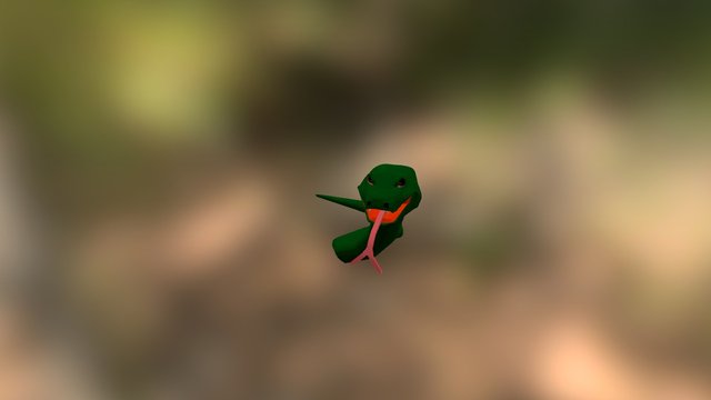 A Cartoon Snake 3D Model