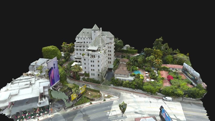 Chateau Marmont - 8221 Sunset Blvd. Hollywood 3D Model