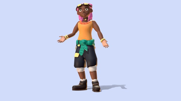 Aaliyah - Ni No Kuni Character 3D Model