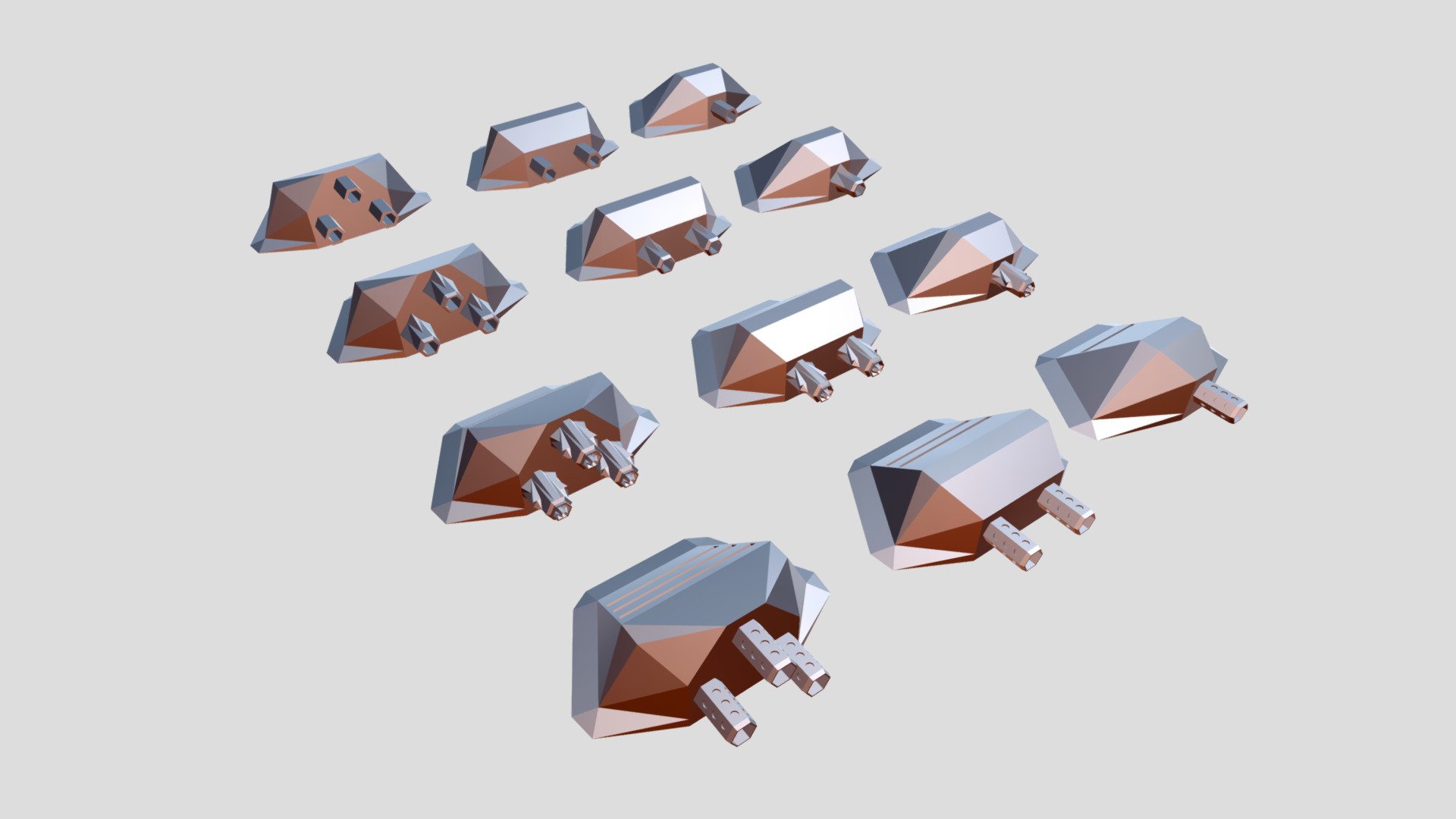 New Turrets Set - Download Free 3D model by Trockk (@Timrockk) [27c23a9 ...