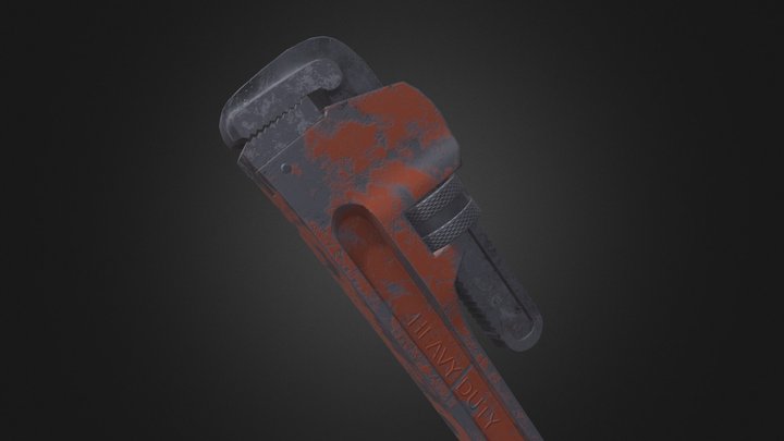 Pipe Wrench 3D Model