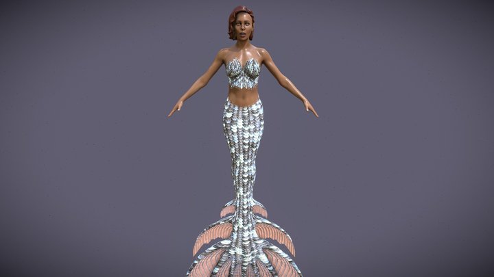 Ondine, the Mermaid 3D Model