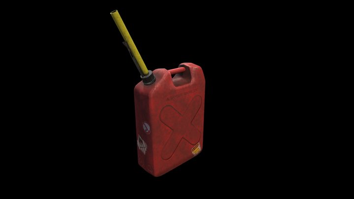 Game Ready Gasoline Can 3D Model