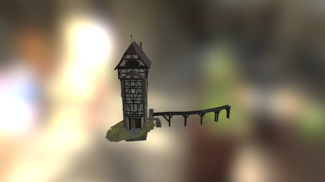 Mill Tower Castle Rodenstein 3D Model