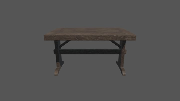 Wooden Table 3D Model