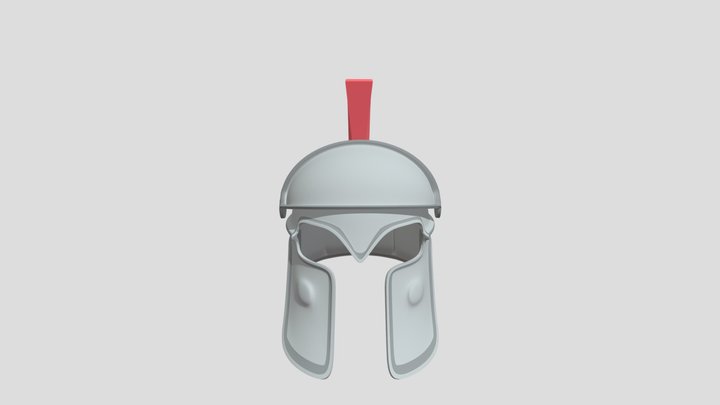 Roman Soldier Horsehair Galea Helmet 3D Model