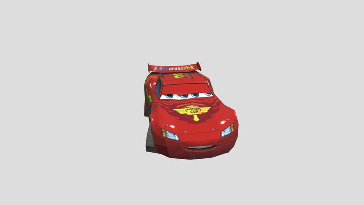 Lighting Mcqueen Cars 2 PSP 3D Model