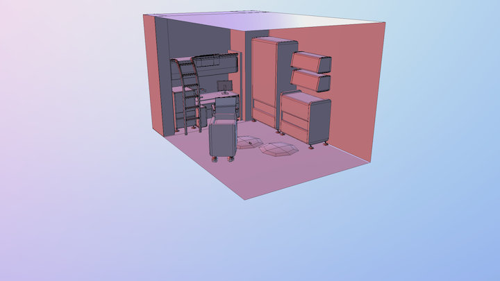 Dorm Room 3D Model