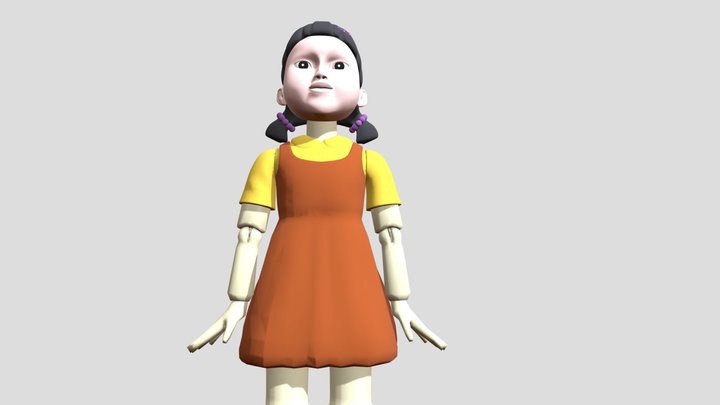 Squid game doll free 3D Model