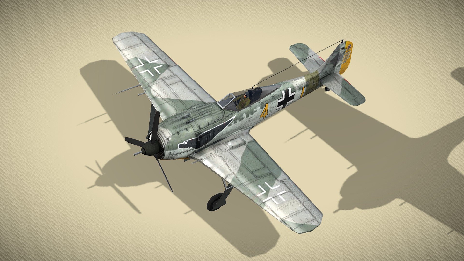 Focke Wulf Fw 190 Shrike Buy Royalty Free 3d Model By Netrunner Pl