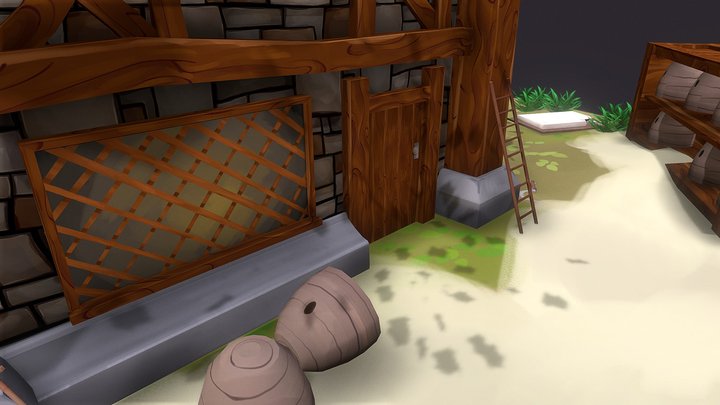 [STUDENT WORK] Medieval beekeeper's workshop 3D Model
