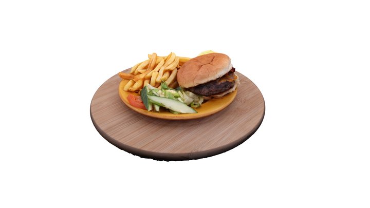 Hangout USA Burger 3D Model