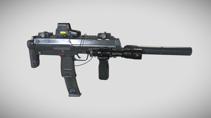 H&K MP7 A1 3D Model