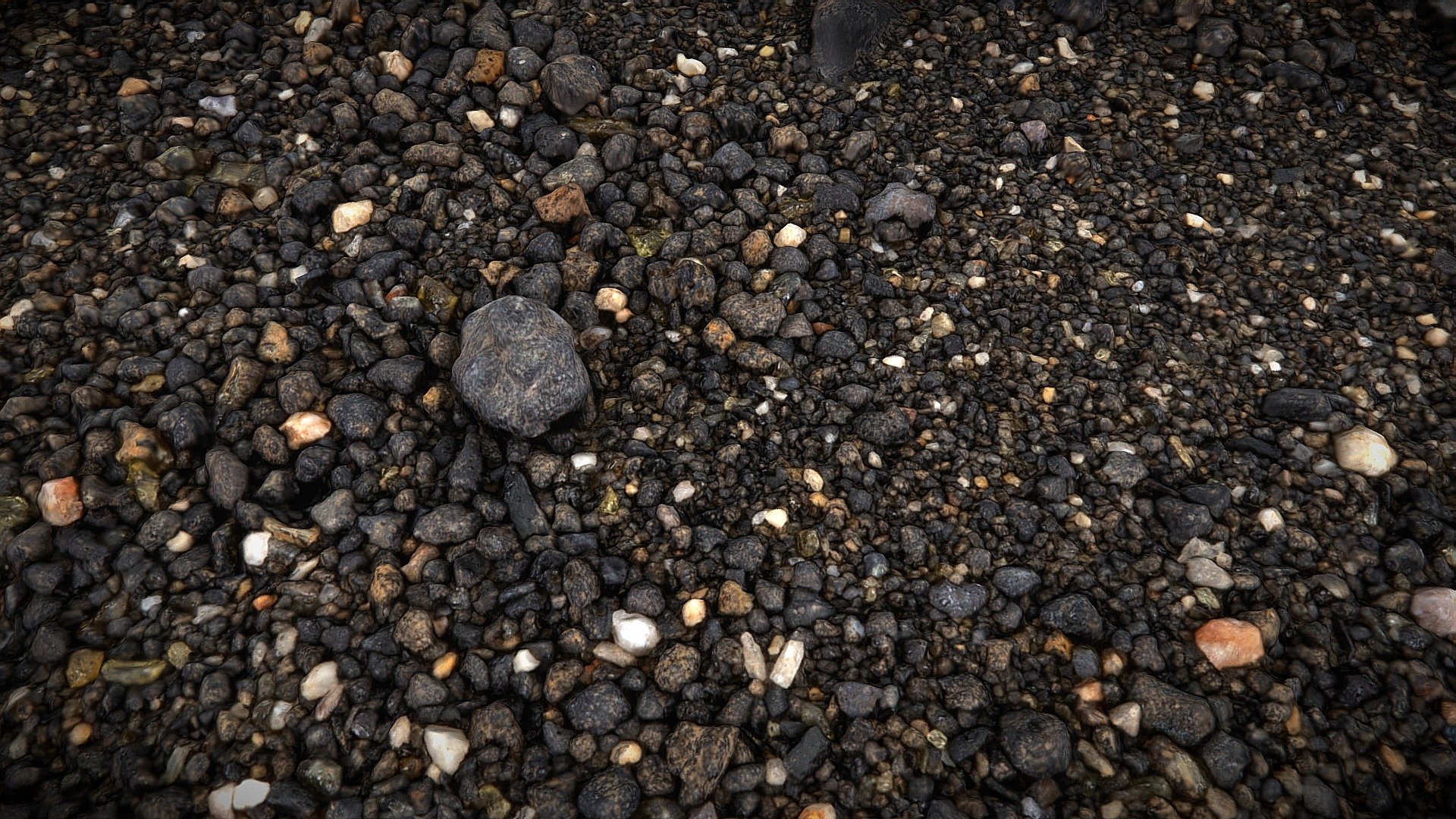 Black sand (Basalt fragments) (close-up)
