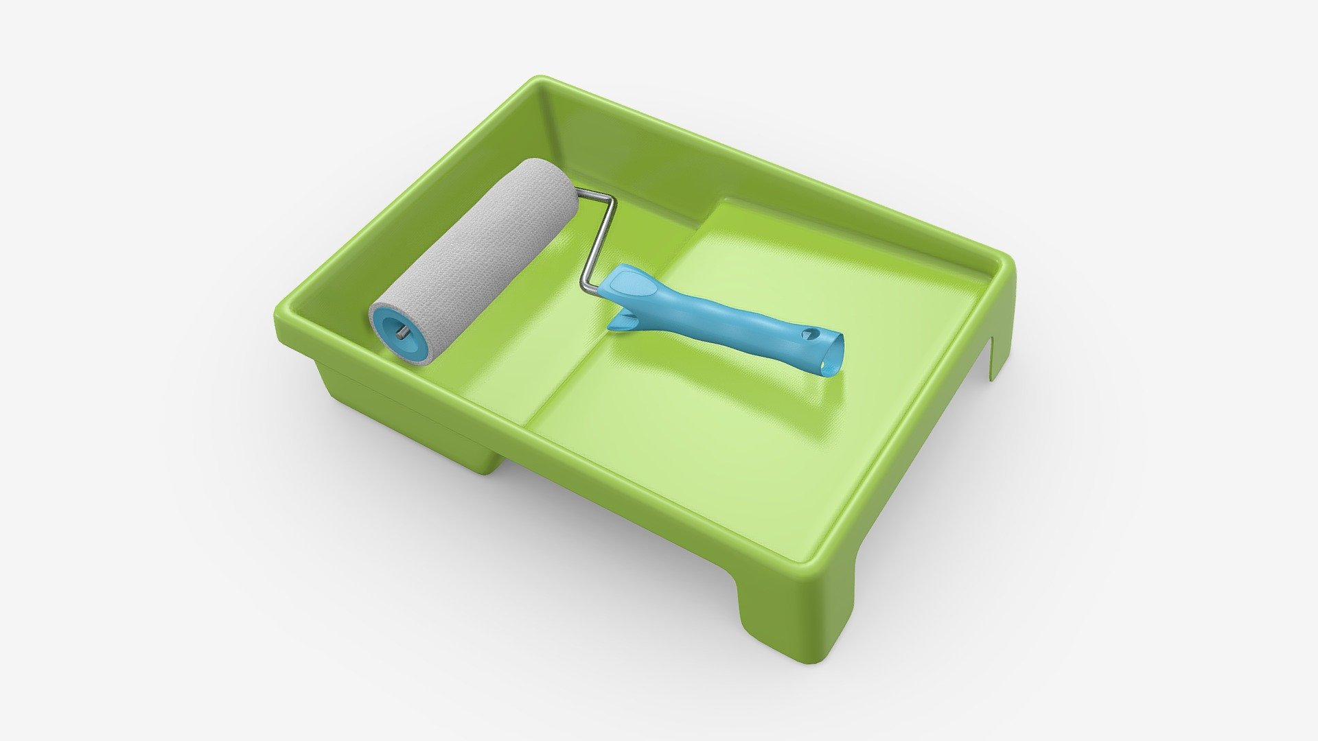 Paint roller with tray 02 - Buy Royalty Free 3D model by HQ3DMOD ...