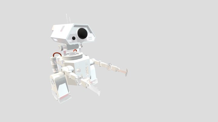 Sci-Fi Mechanical Robot 3D Model