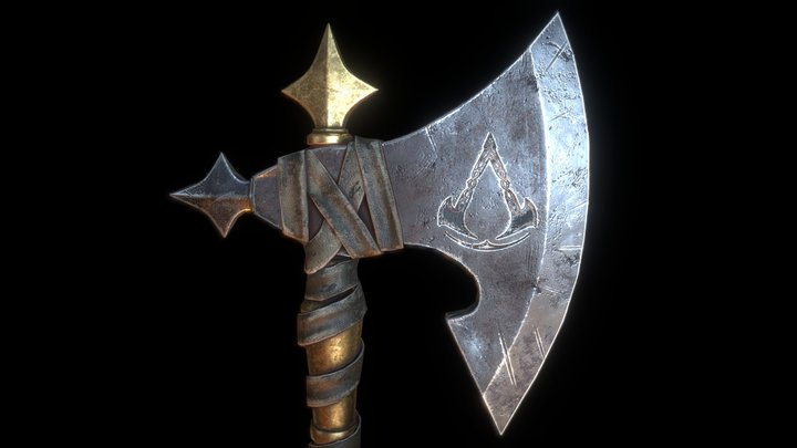 Assassin's Creed Valhalla Fan Art Axe 3D Model
