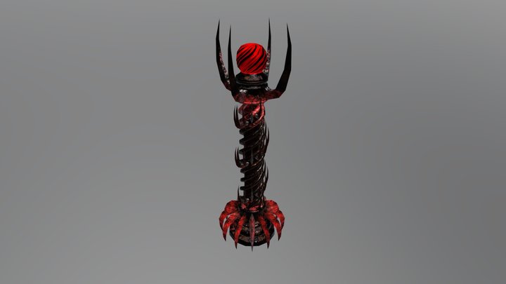 Dark fantasy pillar prop 3D Model