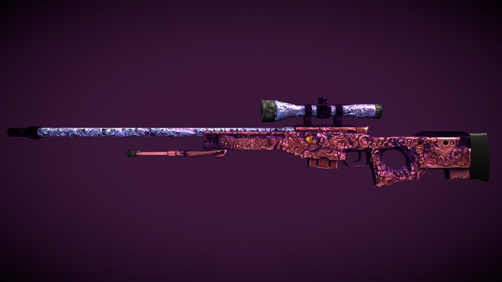 Corrupted Beasts - AWP Custom Skin 3D Model