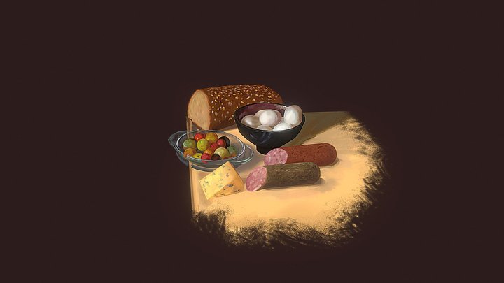 Composition de nourriture 3D Model
