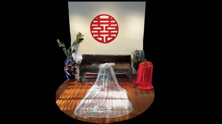 Minimalist Chinese Wedding Backdrop (Scaniverse) – Free 3D Model STL