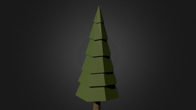 Low Poly Pine 3D Model