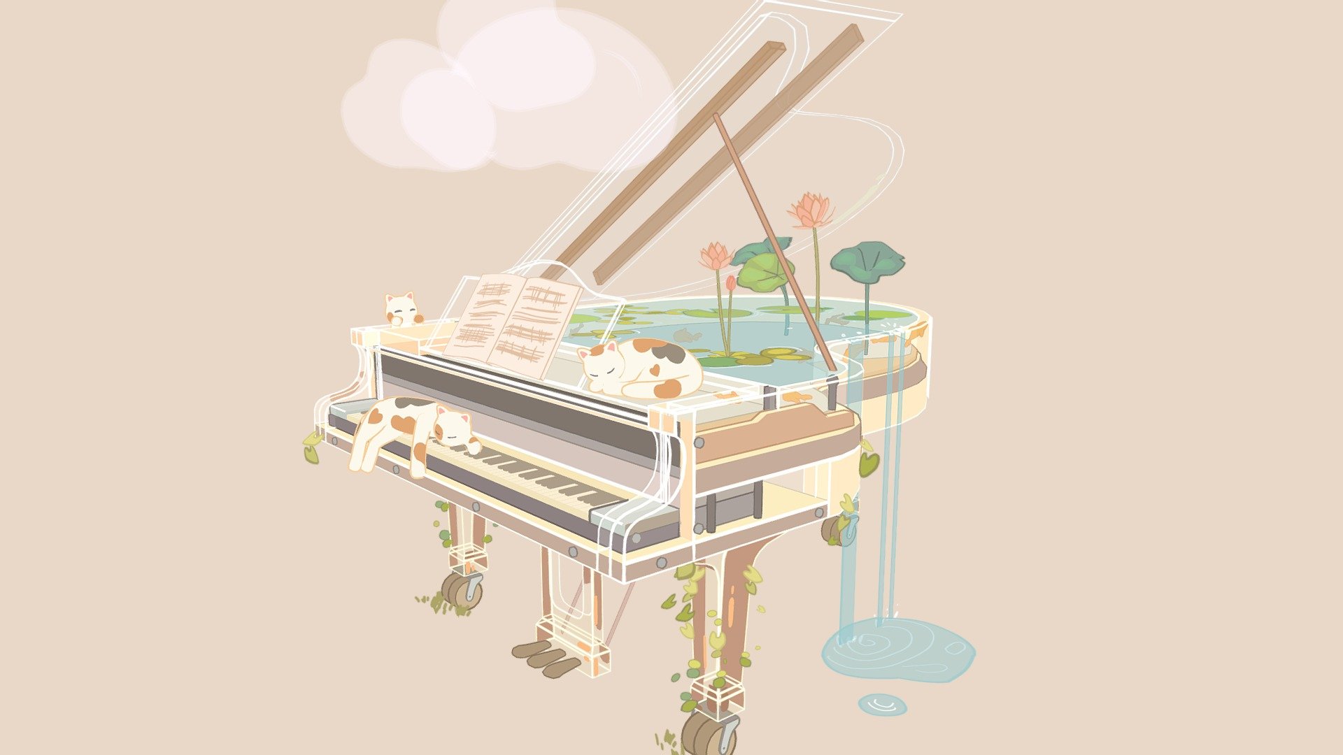 Stylized piano - 3D model by Anastasia S. (@anastasia.3s) [27d42ec ...