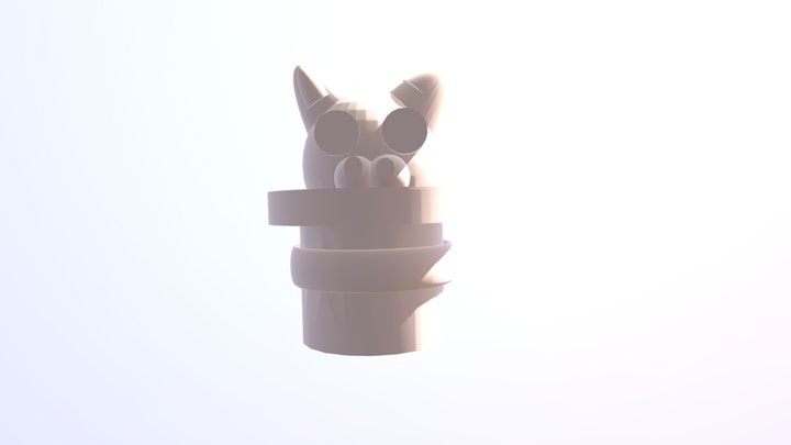 Pig In A Hat 3D Model