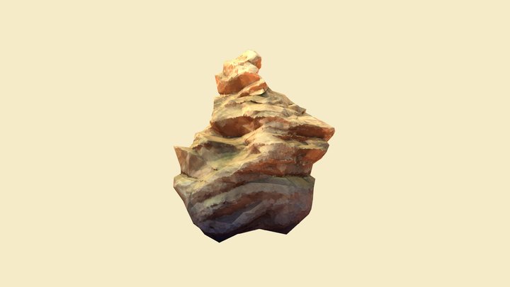 Stilyzed Game Ready Desert Rock 3 3D Model