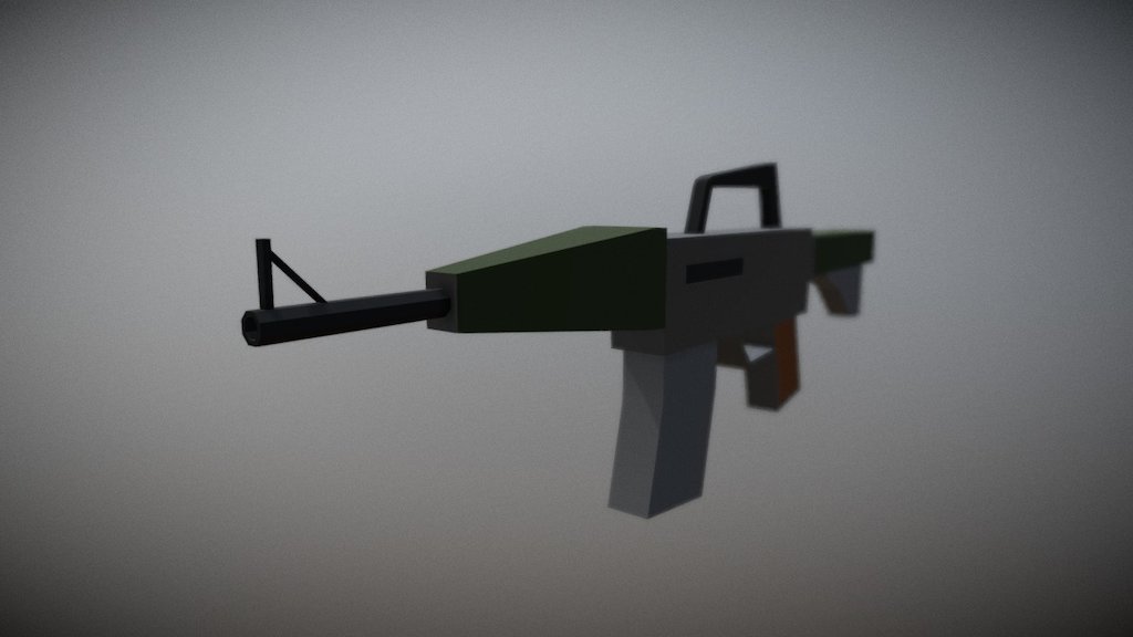 Lowpoly gun - Download Free 3D model by rustbucket [27d6cad] - Sketchfab