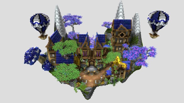 Flying Island 3D Model