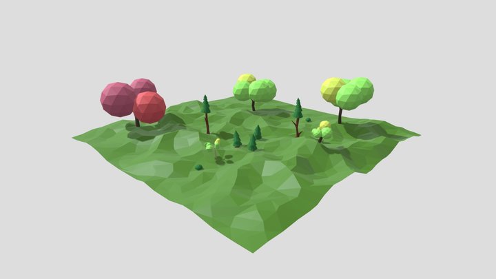 Low Poly Trees 3D Model
