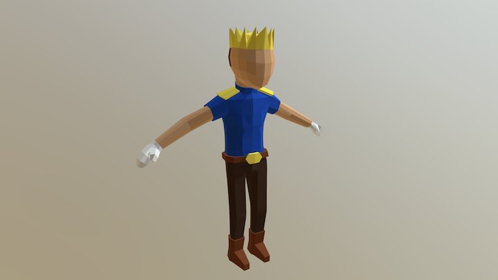 Prince with crown 3D Model