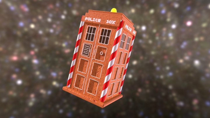 Gingerbread TARDIS 3D Model