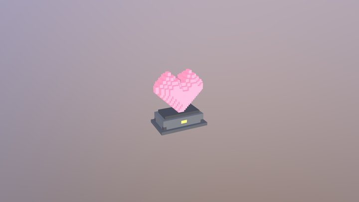 Heart Statue 2 3D Model