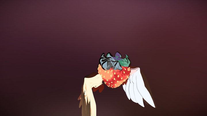 Flying Strawberry from Celeste's Cover art 3D Model