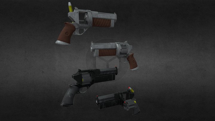 Revolver .50 3D Model