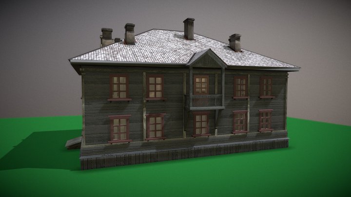 House 244 1 wood 3D Model