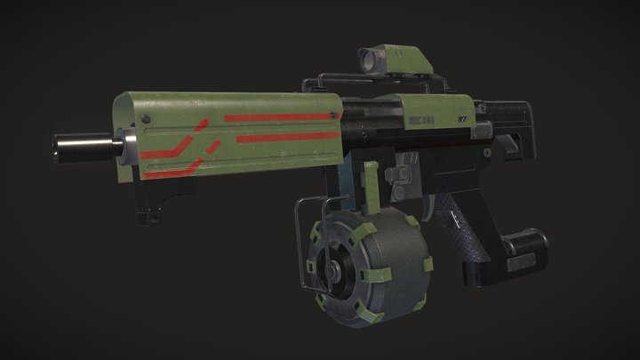 Mech Weapon 3D Model