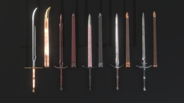 5 longsword 3D Model