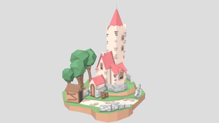 Game Art 1 - Simple Scene 3D Model