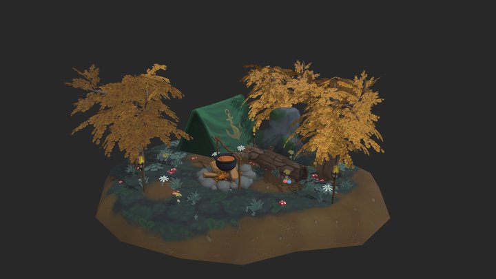 Tiny Campsite 3D Model