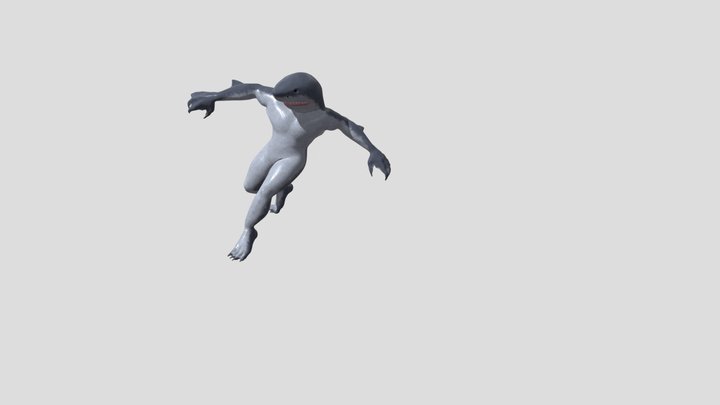Sharkman Breakdance 3D Model