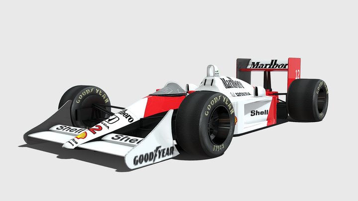 Ayrton Senna F1 McLaren-Honda MP4/4 3D Model