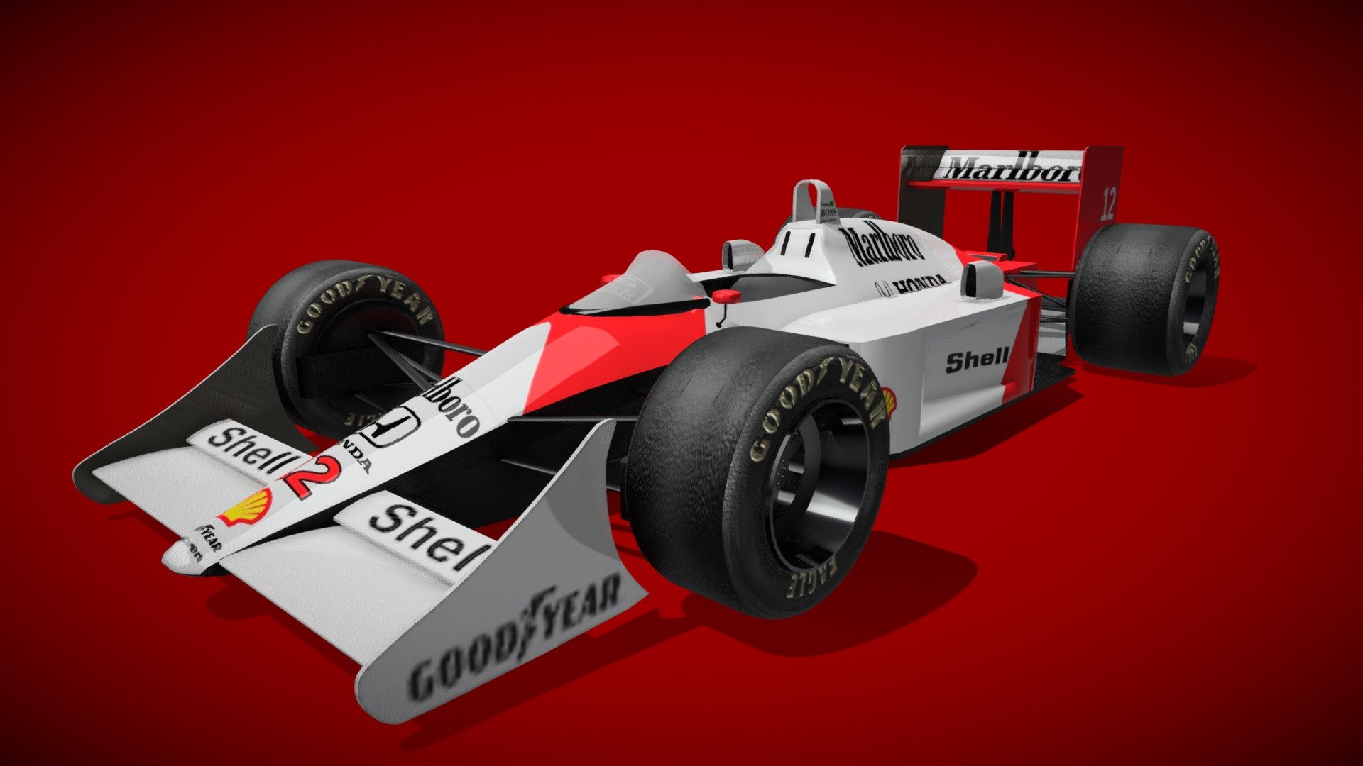 Ayrton Senna F1 McLaren-Honda MP4/4 - 3D model by