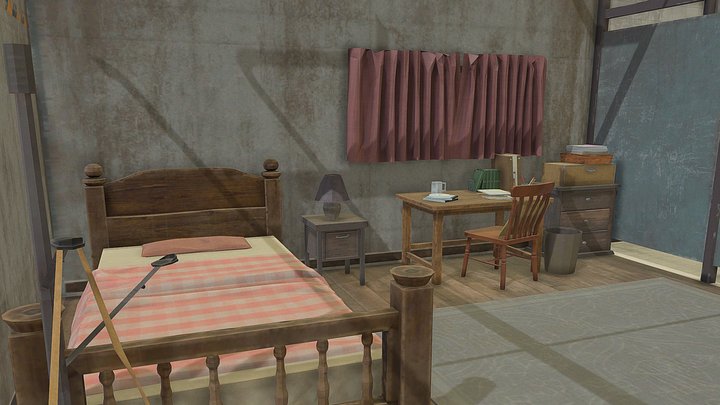 Bedroom with boxers bag – Free 3D Model STL