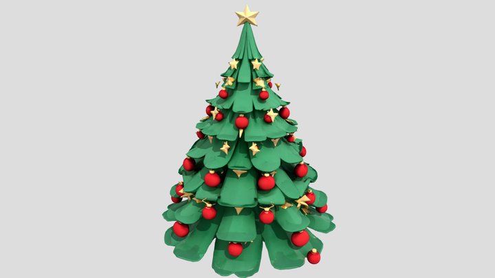 Stylized Christmas Tree – Modello 3D gratuito STL