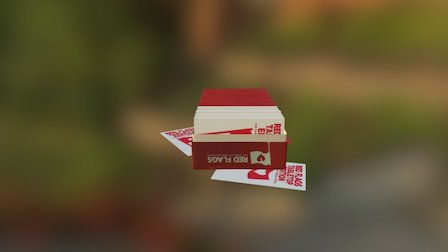 Red Flags New Dispose Box 3D Model